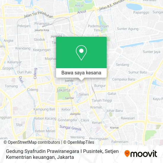 Peta Gedung Syafrudin Prawiranegara I Pusintek, Setjen Kementrian keuangan