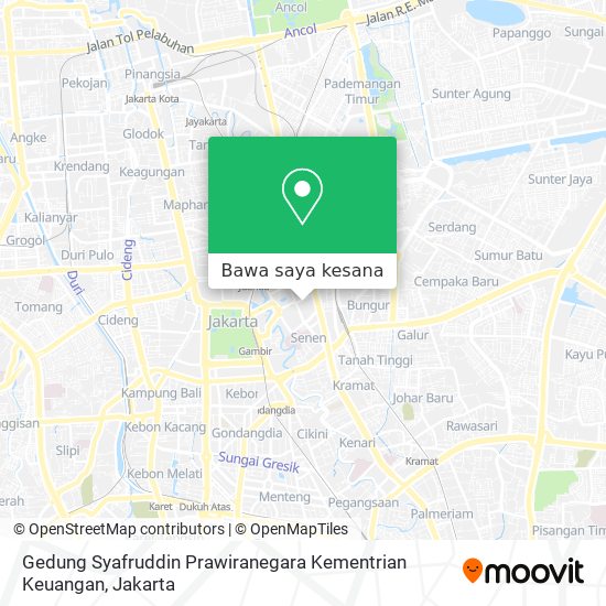 Peta Gedung Syafruddin Prawiranegara Kementrian Keuangan