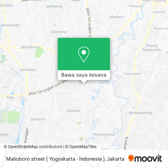Peta Malioboro street ( Yogyakarta - Indonesia )