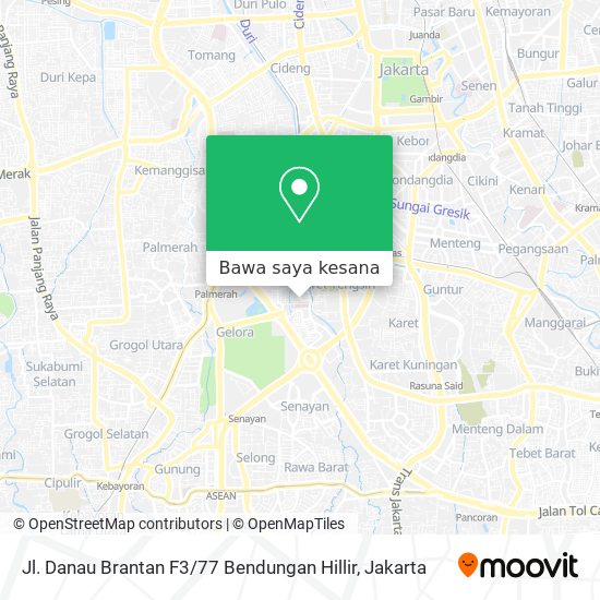Peta Jl. Danau Brantan F3 / 77 Bendungan Hillir
