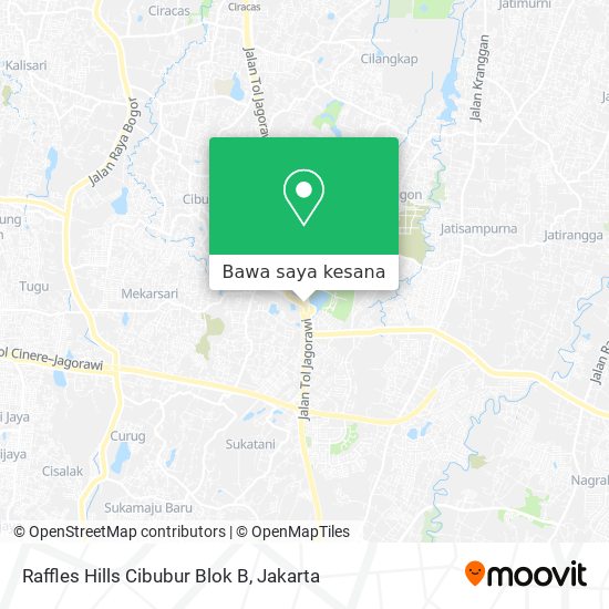 Peta Raffles Hills Cibubur Blok B
