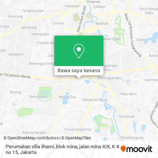 Peta Perumahan villa ilhami, blok mina, jalan mina XIX,  K 4 no 15