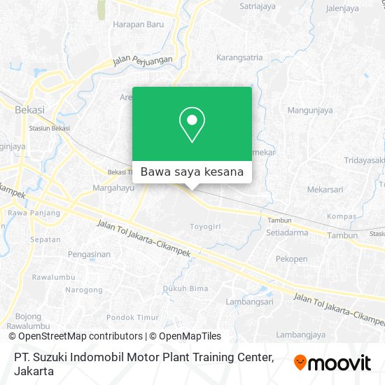 Peta PT. Suzuki Indomobil Motor Plant Training Center