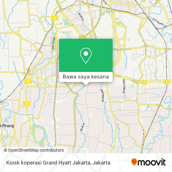 Peta Kiosk koperasi  Grand Hyatt Jakarta