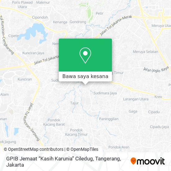 Peta GPIB Jemaat “Kasih Karunia” Ciledug, Tangerang