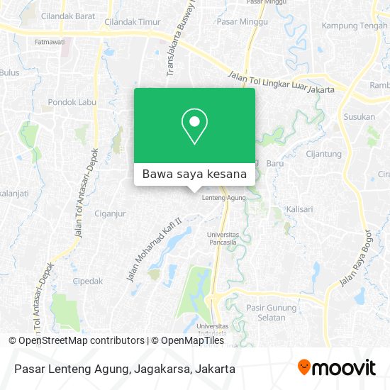 Peta Pasar Lenteng Agung, Jagakarsa