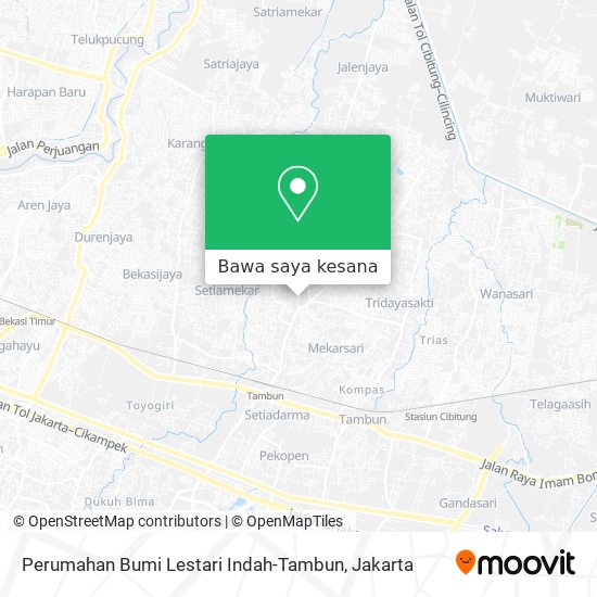 Peta Perumahan Bumi Lestari Indah-Tambun