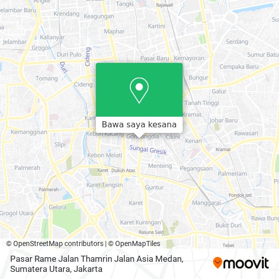 Peta Pasar Rame Jalan Thamrin Jalan Asia Medan, Sumatera Utara