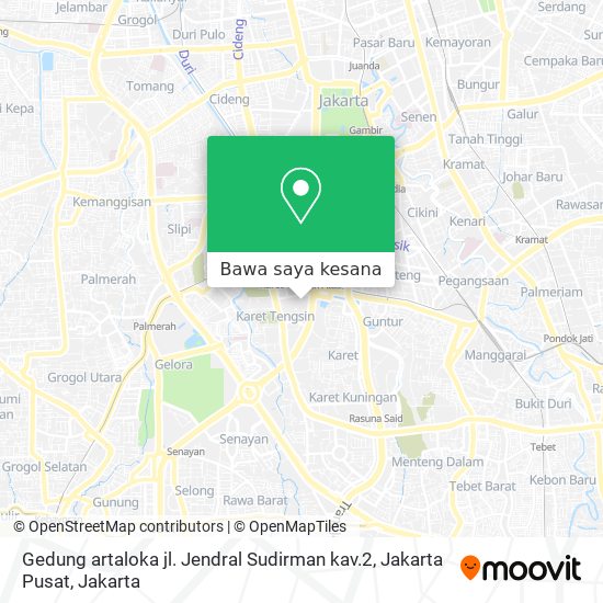 Peta Gedung artaloka jl. Jendral Sudirman kav.2, Jakarta Pusat