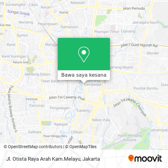 Peta Jl. Otista Raya Arah Kam.Melayu