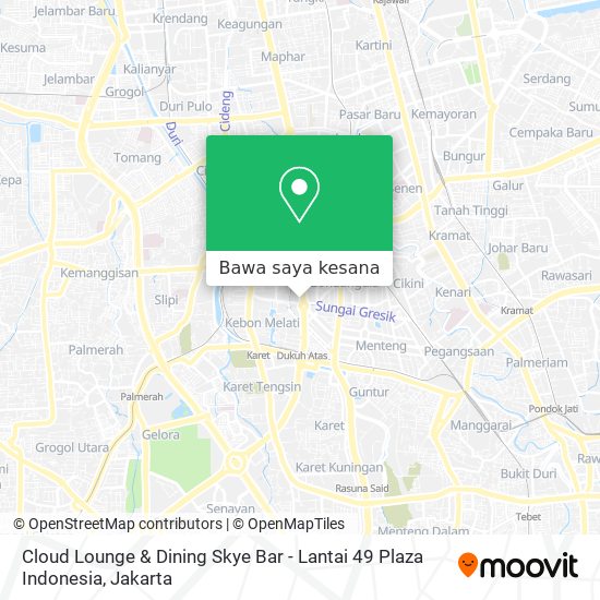 Peta Cloud Lounge & Dining Skye Bar - Lantai 49 Plaza Indonesia