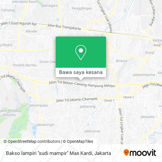 Peta Bakso lampiri "sudi mampir" Mas Kardi