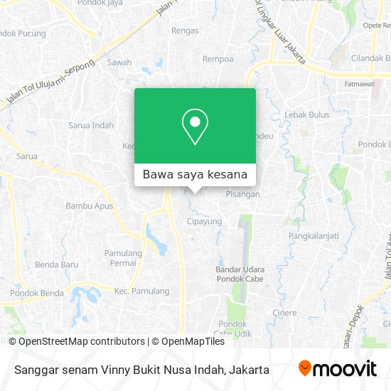 Peta Sanggar senam Vinny Bukit Nusa Indah