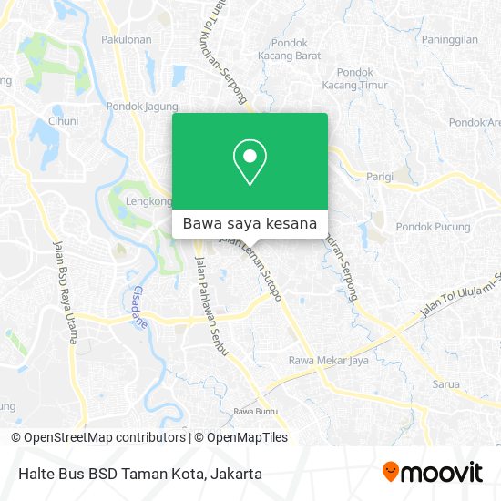 Peta Halte Bus BSD Taman Kota