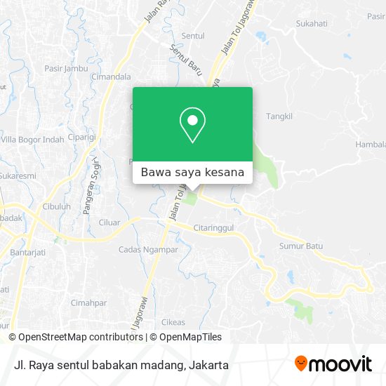 Peta Jl. Raya sentul babakan madang