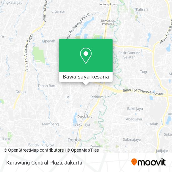 Peta Karawang Central Plaza