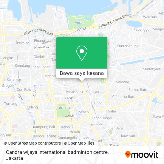 Peta Candra wijaya international badminton centre