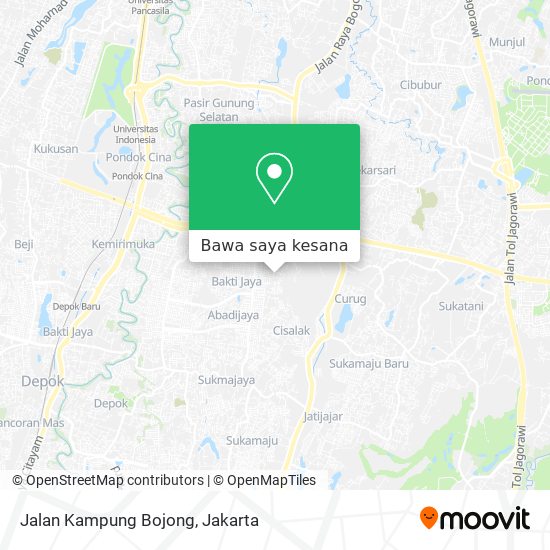 Peta Jalan Kampung Bojong