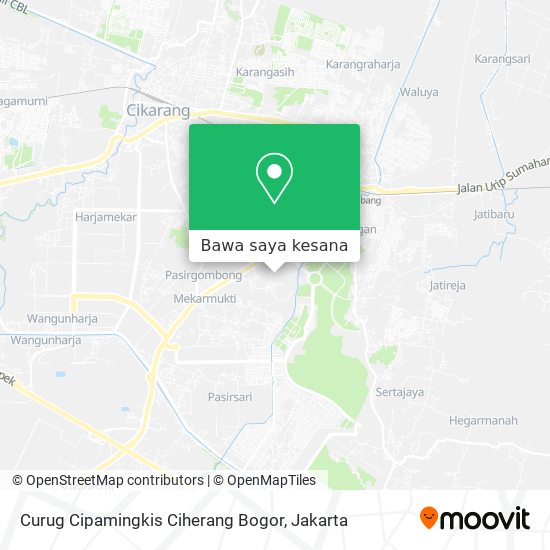 Peta Curug Cipamingkis Ciherang Bogor