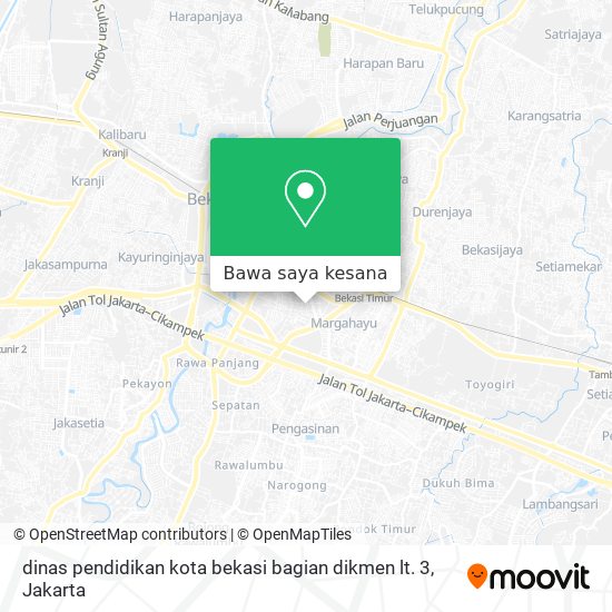 Peta dinas pendidikan kota bekasi bagian dikmen lt. 3