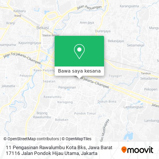 Peta 11 Pengasinan Rawalumbu Kota Bks, Jawa Barat 17116 Jalan Pondok Hijau Utama