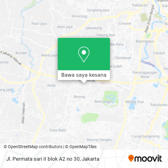 Peta Jl. Permata sari II blok A2 no 30