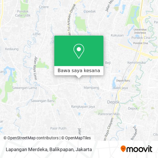 Peta Lapangan Merdeka, Balikpapan