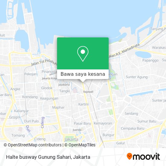 Peta Halte busway Gunung Sahari
