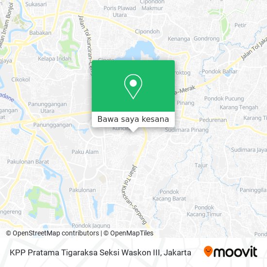 Peta KPP Pratama Tigaraksa Seksi Waskon III