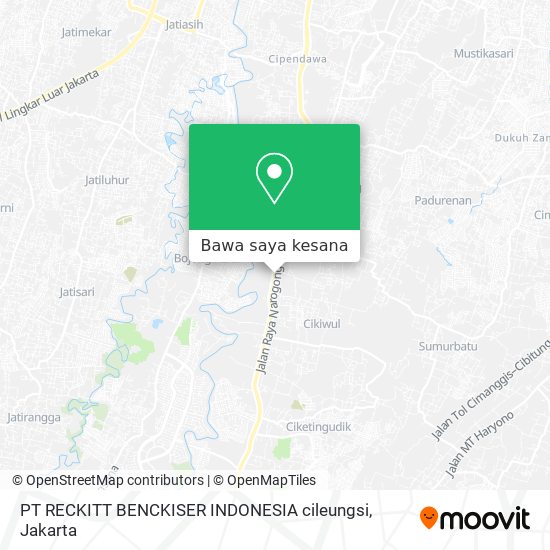Peta PT RECKITT BENCKISER INDONESIA
cileungsi