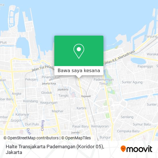 Peta Halte Transjakarta Pademangan (Koridor 05)