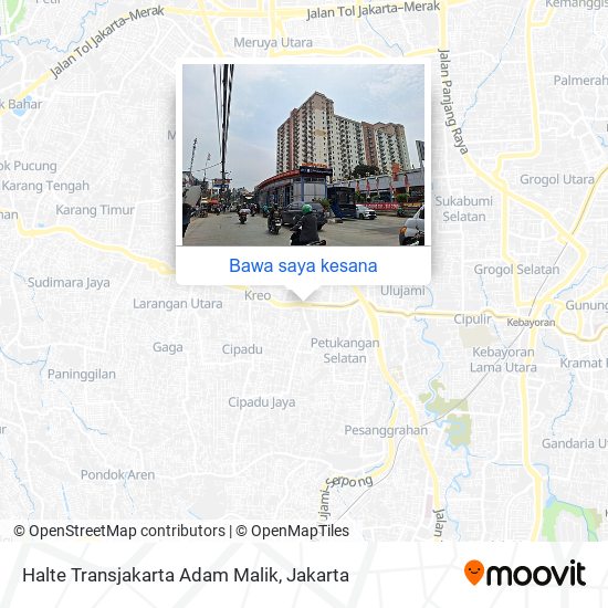 Peta Halte Transjakarta Adam Malik