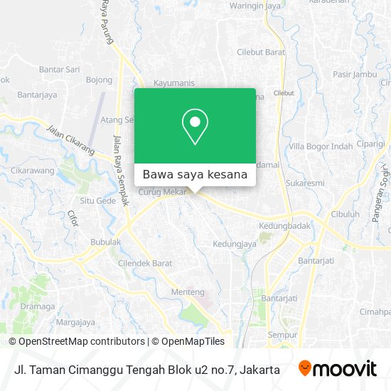 Peta Jl. Taman Cimanggu Tengah Blok u2 no.7