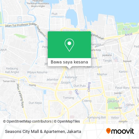 Peta Seasons City Mall & Apartemen