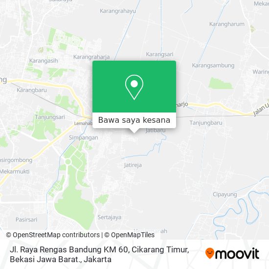 Peta Jl. Raya Rengas Bandung KM 60, Cikarang Timur, Bekasi Jawa Barat.