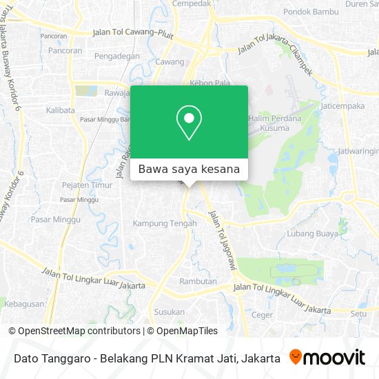 Peta Dato Tanggaro - Belakang PLN Kramat Jati