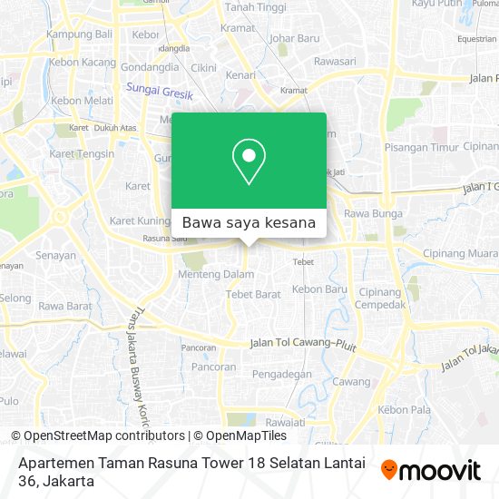 Peta Apartemen Taman Rasuna Tower 18 Selatan Lantai 36