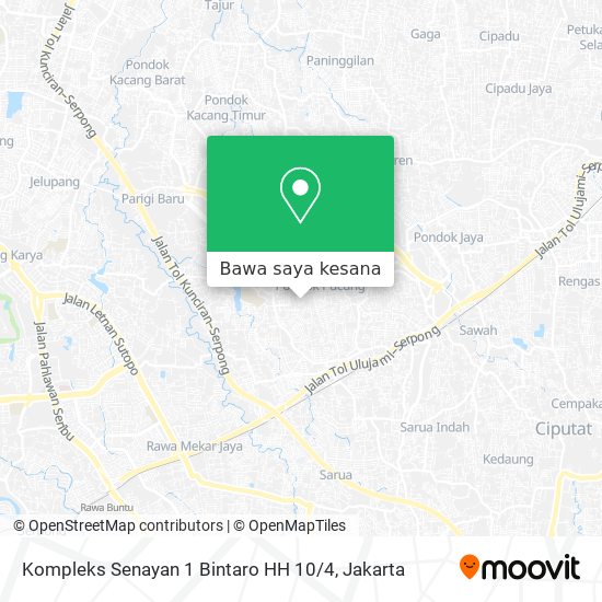 Peta Kompleks Senayan 1 Bintaro HH 10 / 4