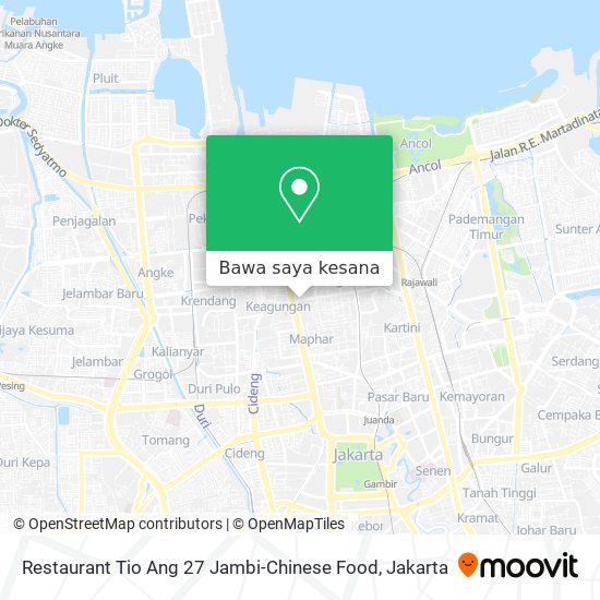 Peta Restaurant Tio Ang 27 Jambi-Chinese Food