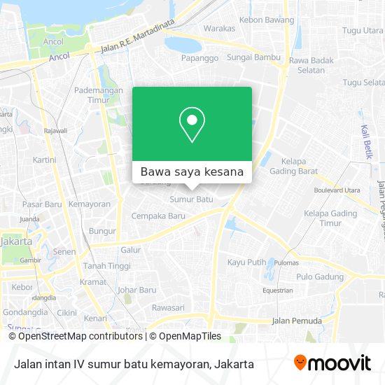 Peta Jalan intan IV sumur batu kemayoran