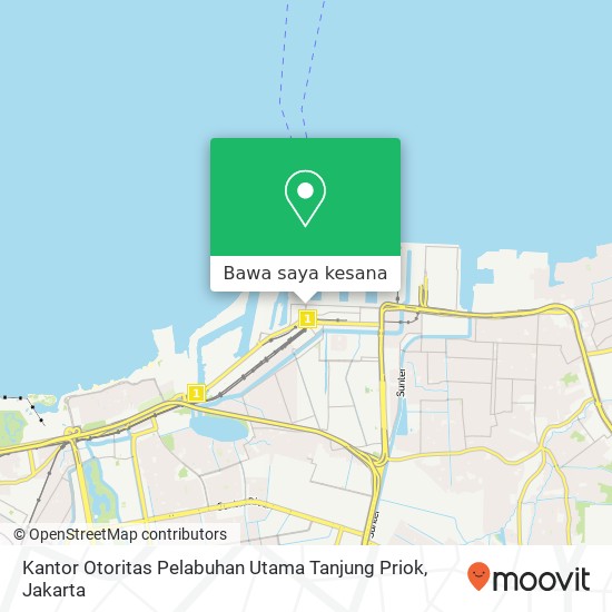 Peta Kantor Otoritas Pelabuhan Utama Tanjung Priok