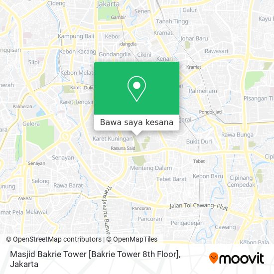 Peta Masjid Bakrie Tower [Bakrie Tower 8th Floor]