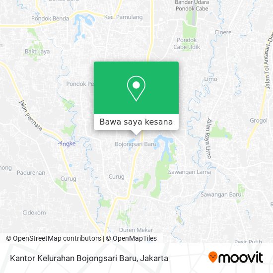 Peta Kantor Kelurahan Bojongsari Baru