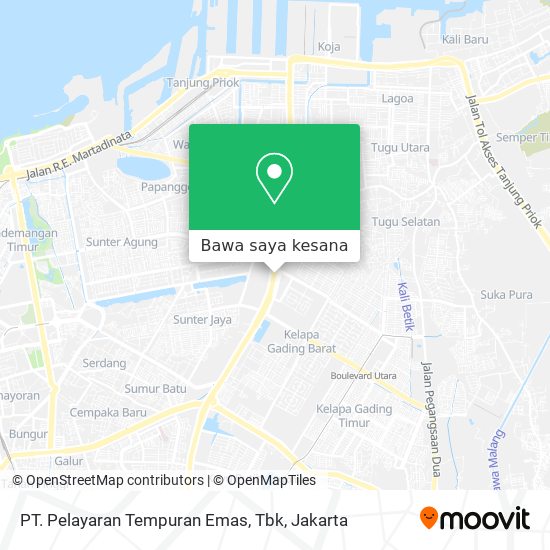 Peta PT. Pelayaran Tempuran Emas, Tbk