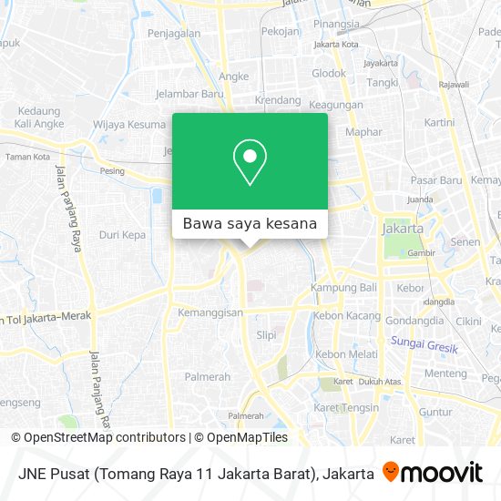 Peta JNE Pusat (Tomang Raya 11 Jakarta Barat)