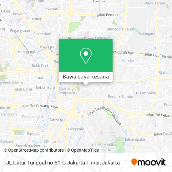 Peta JL.Catur Tunggal no 51-G Jakarta Timur