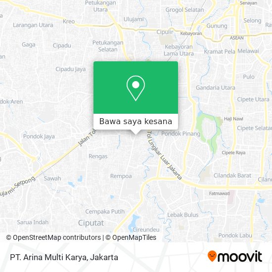 Peta PT. Arina Multi Karya