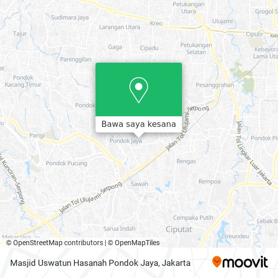 Peta Masjid Uswatun Hasanah Pondok Jaya