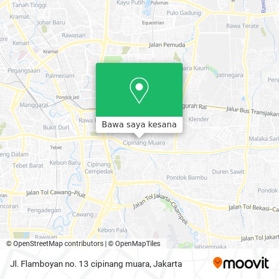 Peta Jl. Flamboyan no. 13 cipinang muara