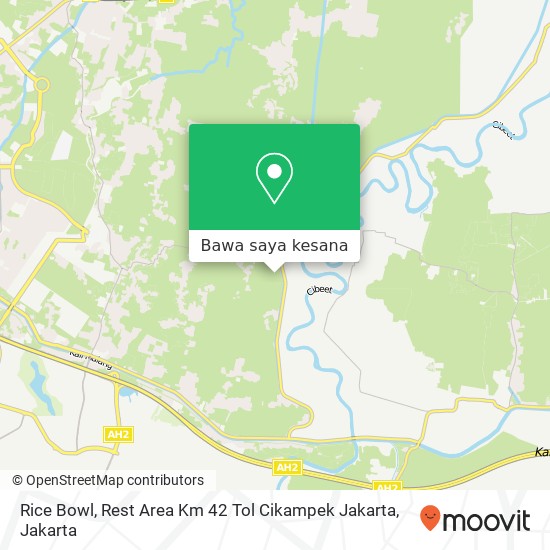 Peta Rice Bowl, Rest Area Km 42 Tol Cikampek Jakarta